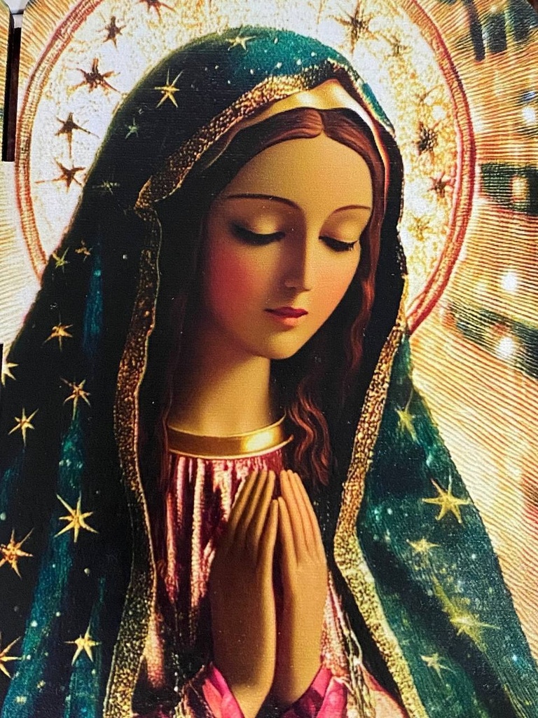 Cuadro Virgen Guadalupe Impresión Directa En Mdf 30x25cm M2