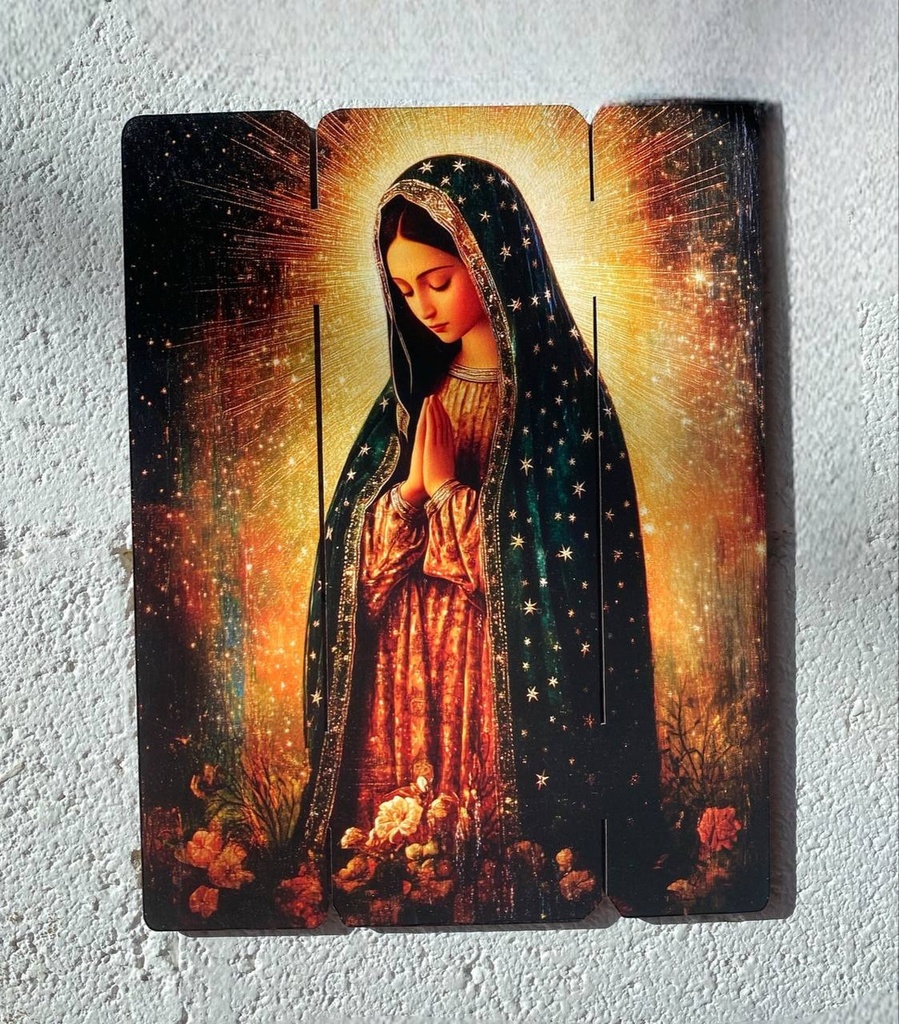 Cuadro Virgen Guadalupe Impresión Directa En Mdf 30x25cm M3