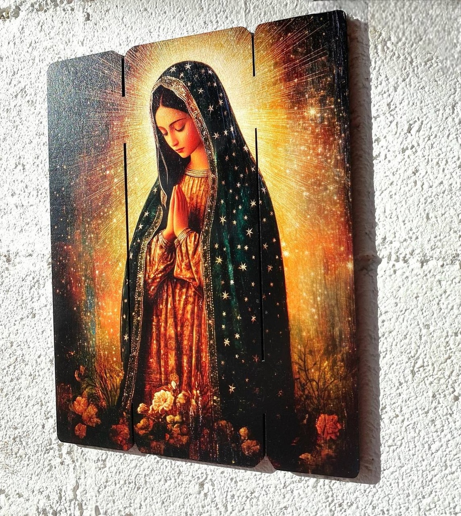 Cuadro Virgen Guadalupe Impresión Directa En Mdf 30x25cm M3