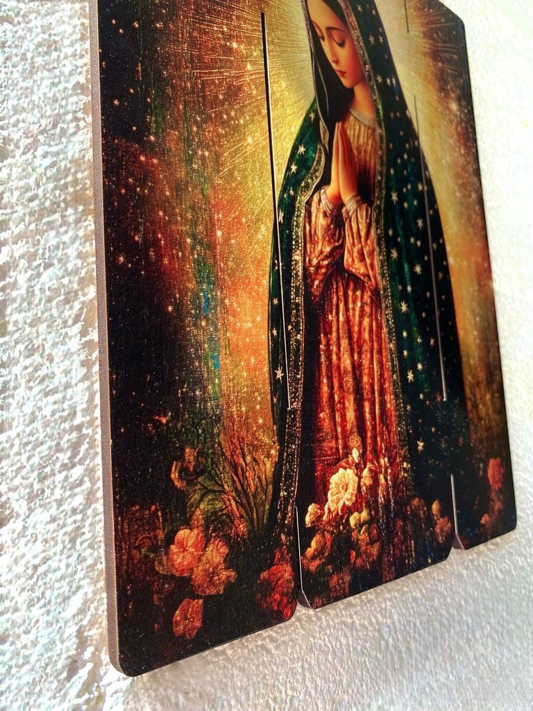 Cuadro Virgen Guadalupe Impresión Directa En Mdf 30x25cm M3
