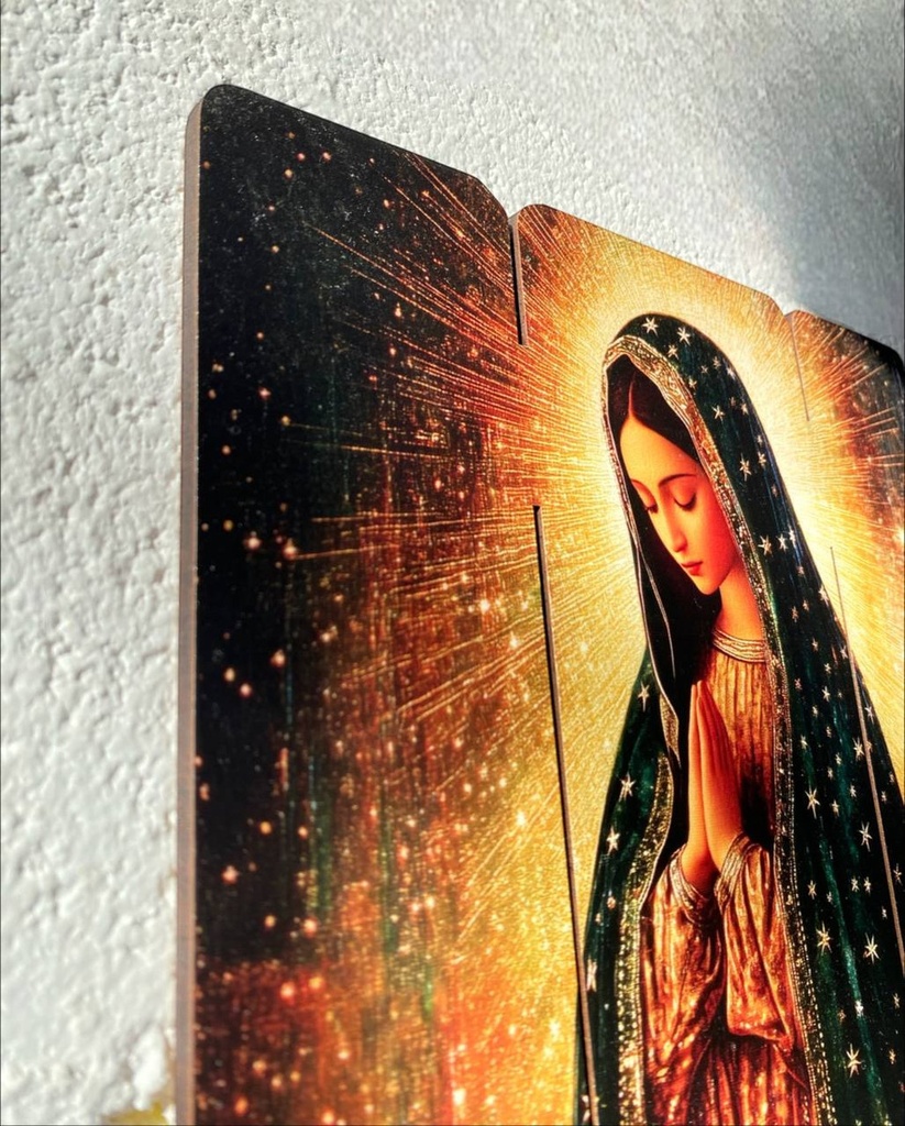Cuadro Virgen Guadalupe Impresión Directa En Mdf 30x25cm M3