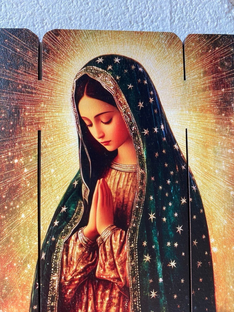 Cuadro Virgen Guadalupe Impresión Directa En Mdf 30x25cm M3
