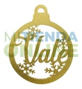 Kit 12 Esferas Navidad Personalizada Nombre Color Oro 10cm