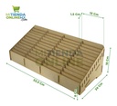 Caja Comandero Organizador Mdf Con 48 Espacios