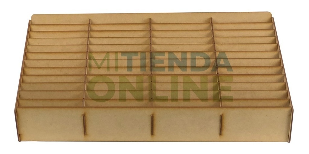 Caja Comandero Organizador Mdf Con 48 Espacios