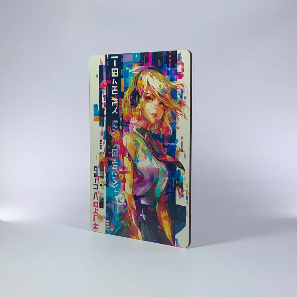Cuadro Anime Cyberpunk Girl Mdf 6mm 20x30 Impresión Directa