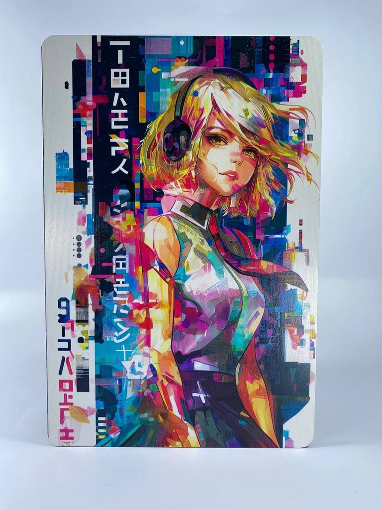 Cuadro Anime Cyber Punk Girl Impresión Directa Mdf 6mm M01