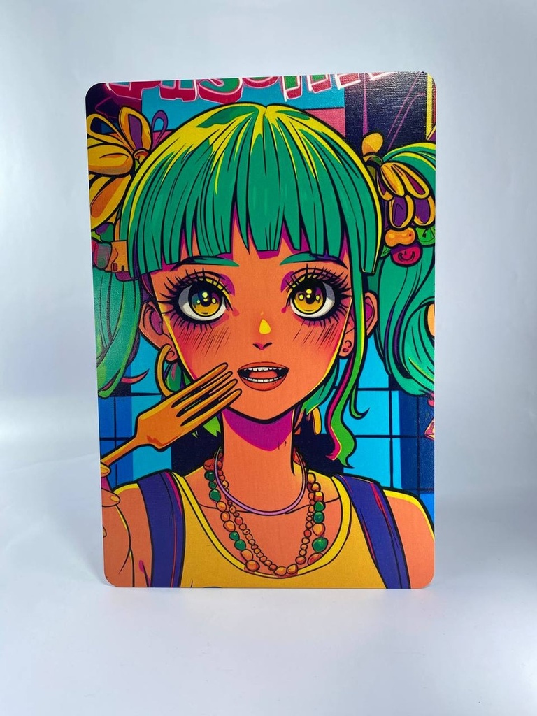 Cuadro Chica Pop Anime Impresión Directa Mdf 3mm 20x30 M02