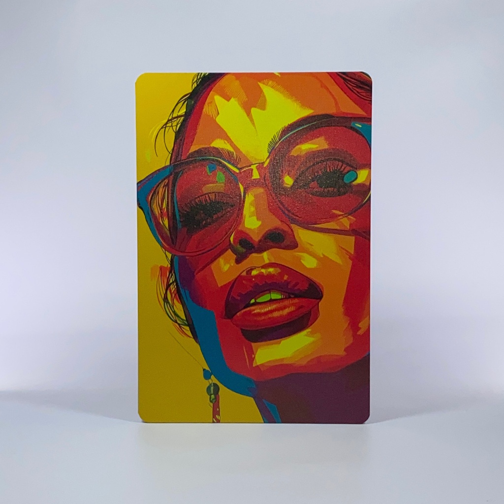 Cuadro Pop Art Rostro Mujer Impresión Mdf 3mm 20x30 Cm M02