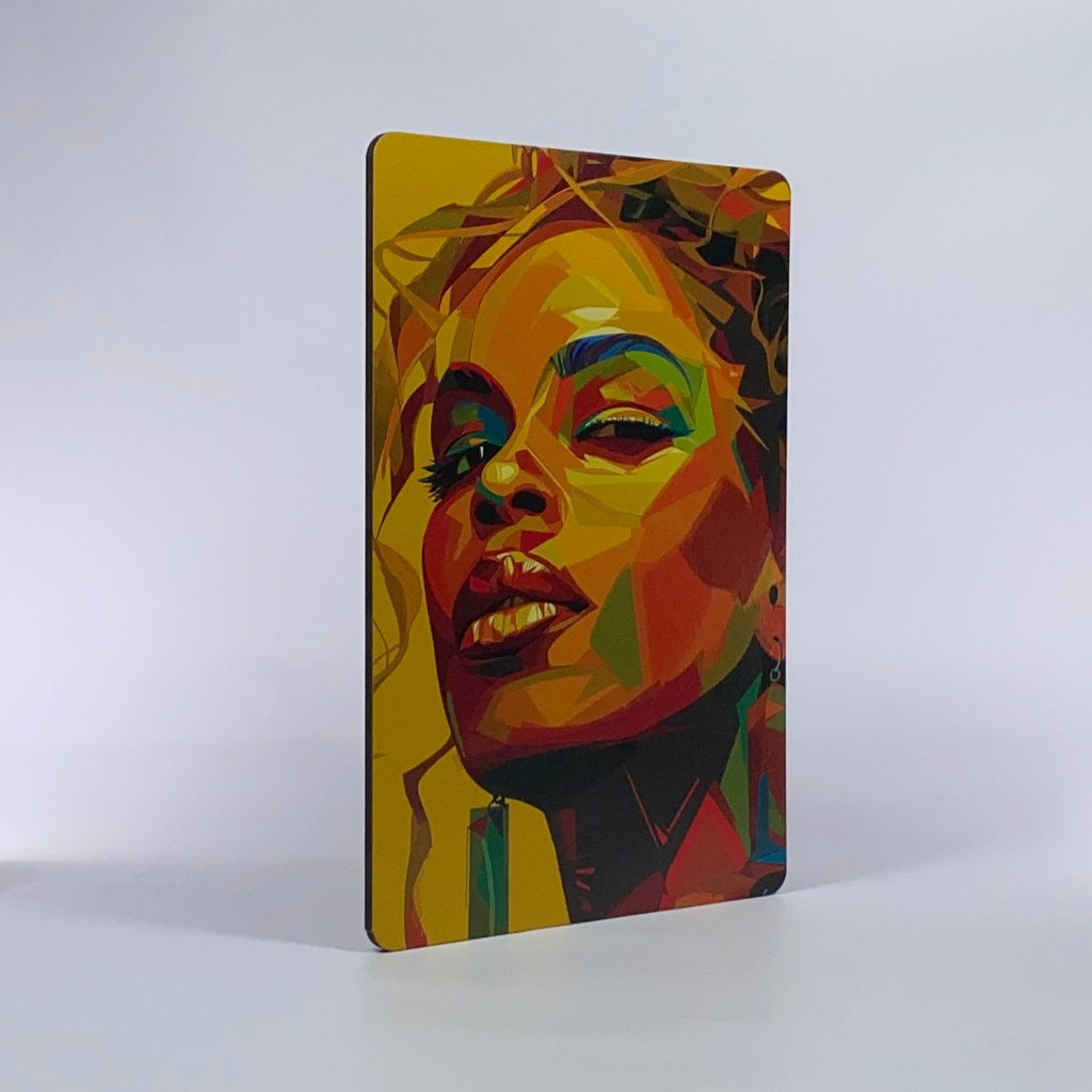 Cuadro Pop Art Rostro Mujer Impresión Mdf 3mm 20x30 Cm M04