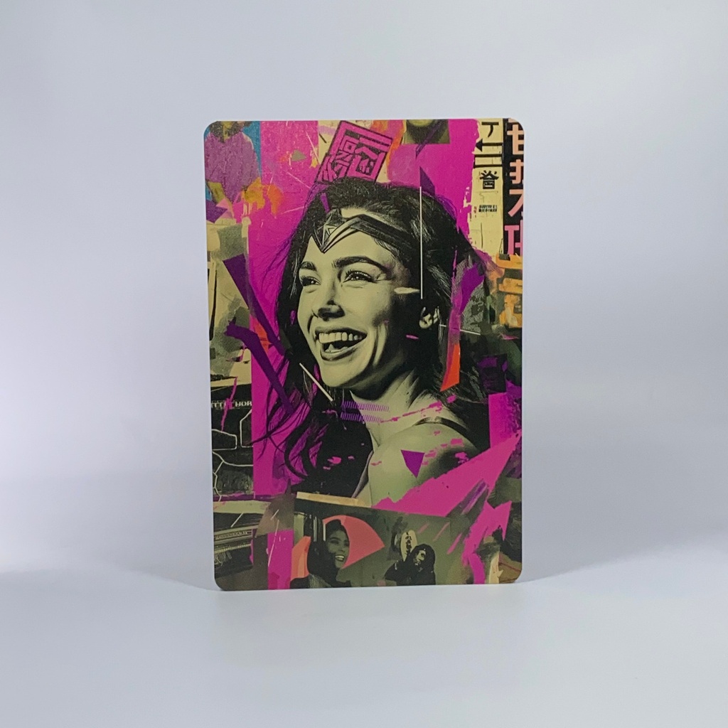 Cuadro Mujer Maravilla Retro Impresión Directa Mdf 3mm 20x30