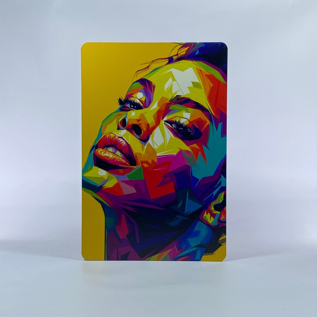 Cuadro Pop Art Rostro Mujer Impresión Mdf 3mm 20x30 Cm M01