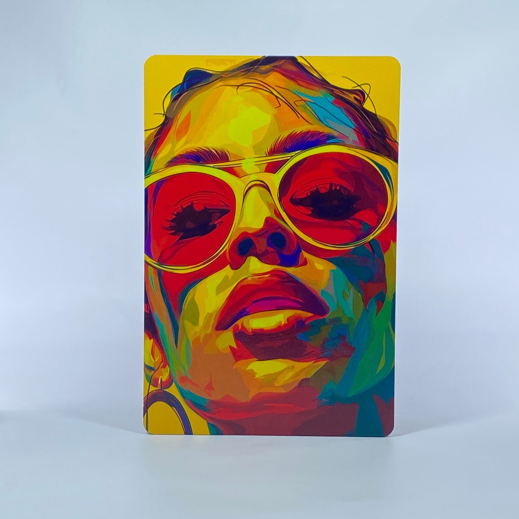 Cuadro Pop Art Rostro Mujer Impresión Mdf 3mm 20x30 Cm M03