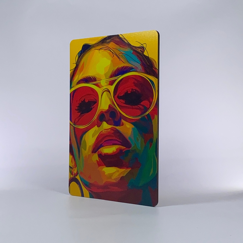 Cuadro Pop Art Rostro Mujer Impresión Mdf 3mm 20x30 Cm M03