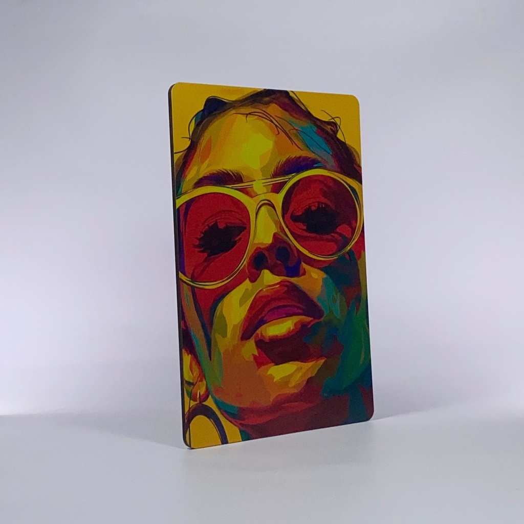 Cuadro Pop Art Rostro Mujer Impresión Mdf 3mm 20x30 Cm M03