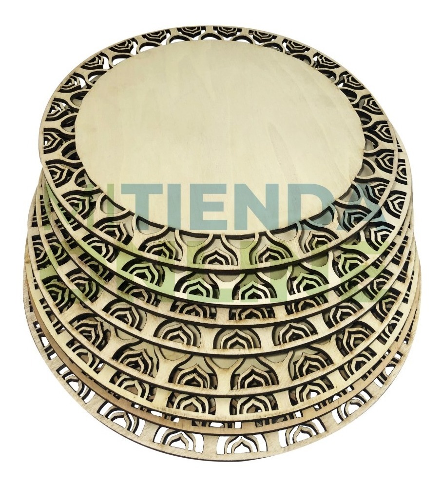 Bajoplato Mantel Blonda Tapete Bandeja Triplay (pack 5)