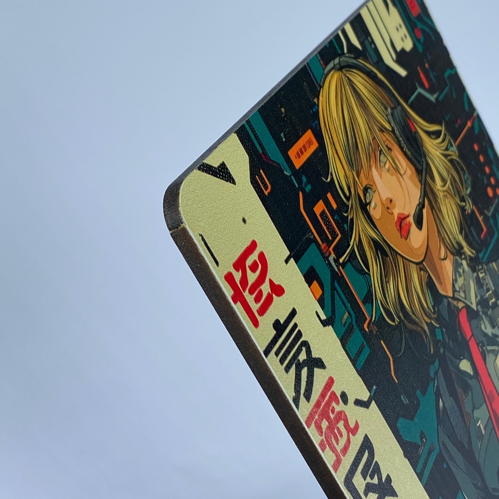 Cuadro Anime Cyber Punk Girl Impresión Directa Mdf 6mm M03