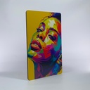 Cuadro Pop Art Rostro Mujer Impresión Mdf 6mm 20x30 Cm M01