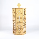 Lampara Hexagonal Navidad Jesús Cruz Semana Santa Pack10 Mdf