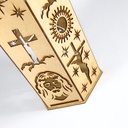 Lampara Hexagonal Navidad Jesús Cruz Semana Santa Pack10 Mdf