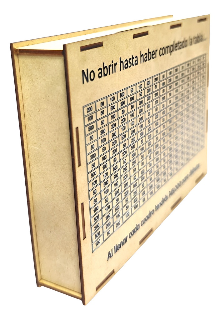 Alcancía Caja Meta 45 Mil Reto De Ahorro Dinero Finanzas Mdf