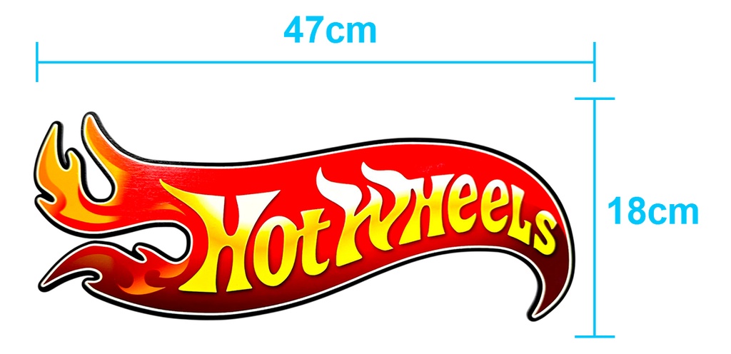 Letrero Hot Wheels Mdf Decoración Niño Regalo Fiesta Pared