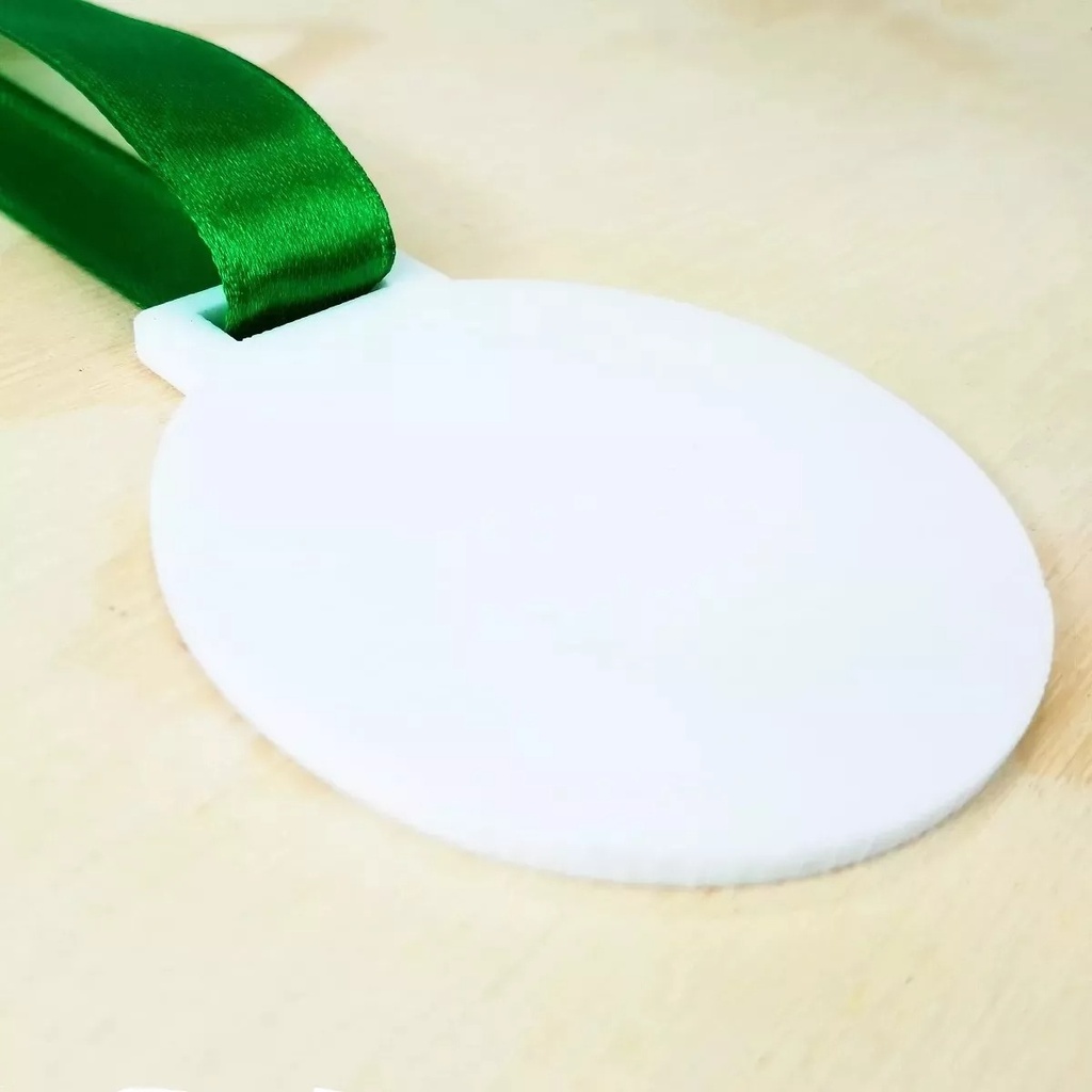 Medalla Acrílico Blanco 3mm 8cm Para Sublimar - Pack 10