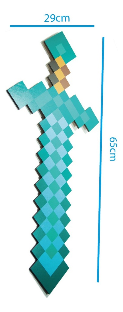 Espada Y Pico Para Minecraft Cuadro Decorativo Mdf 6mm