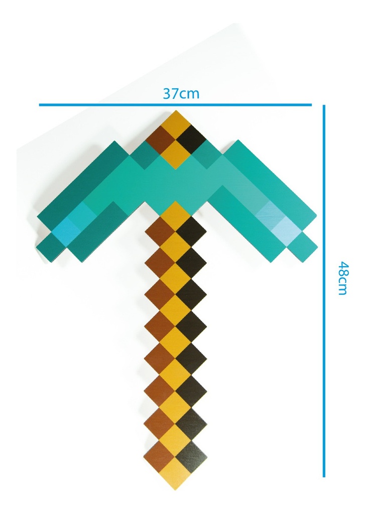 Espada Y Pico Para Minecraft Cuadro Decorativo Mdf 6mm