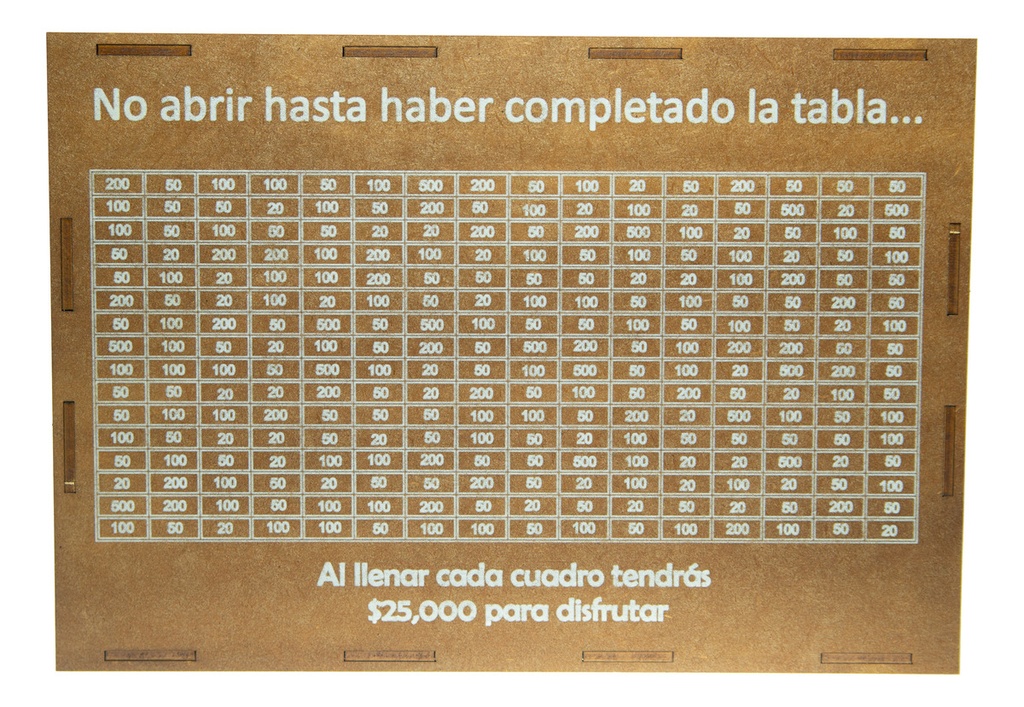 Alcancía Caja Meta 45 Mil Reto De Ahorro Dinero Finanzas Mdf