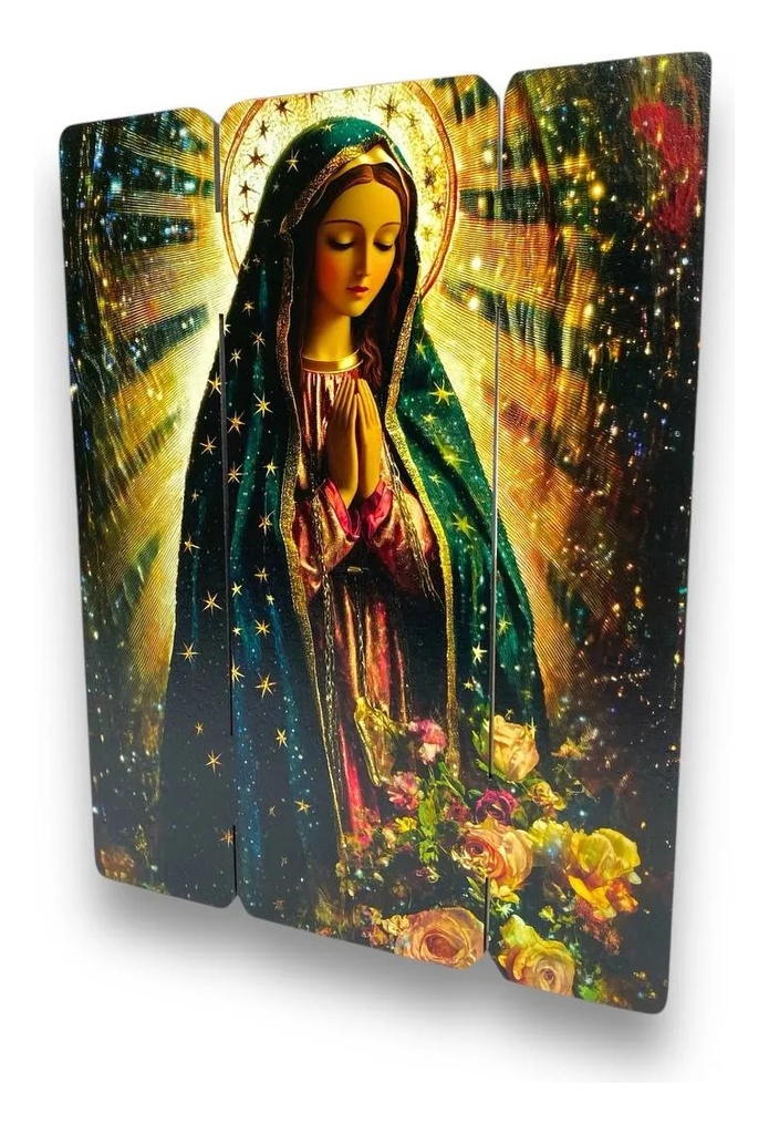 Cuadro Virgen Guadalupe Impresión Directa En Mdf 30x25cm M1