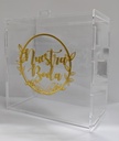 Caja Buzón Sobres Alcancía Nuestra Boda Oro Acrílico