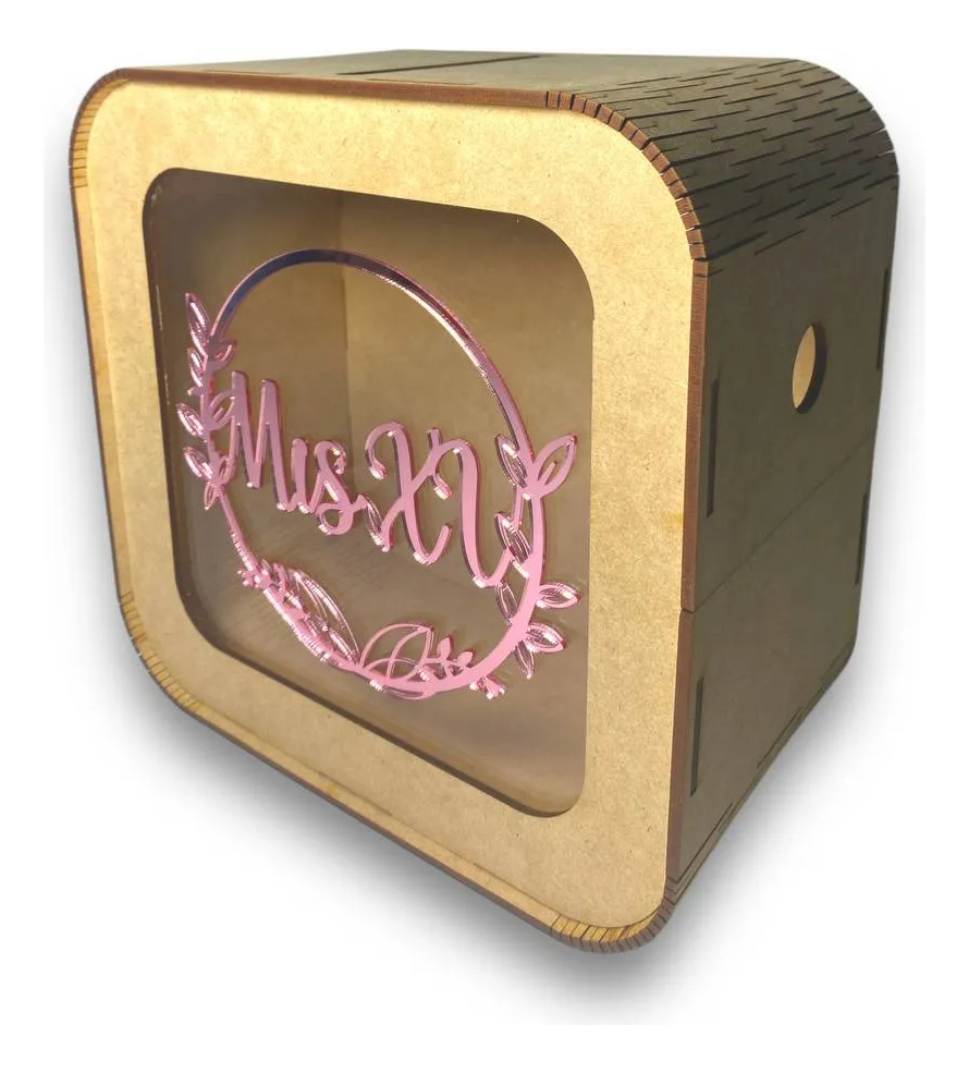 Caja Buzón Sobres Alcancía Mis Quince Años Personalizado Mdf