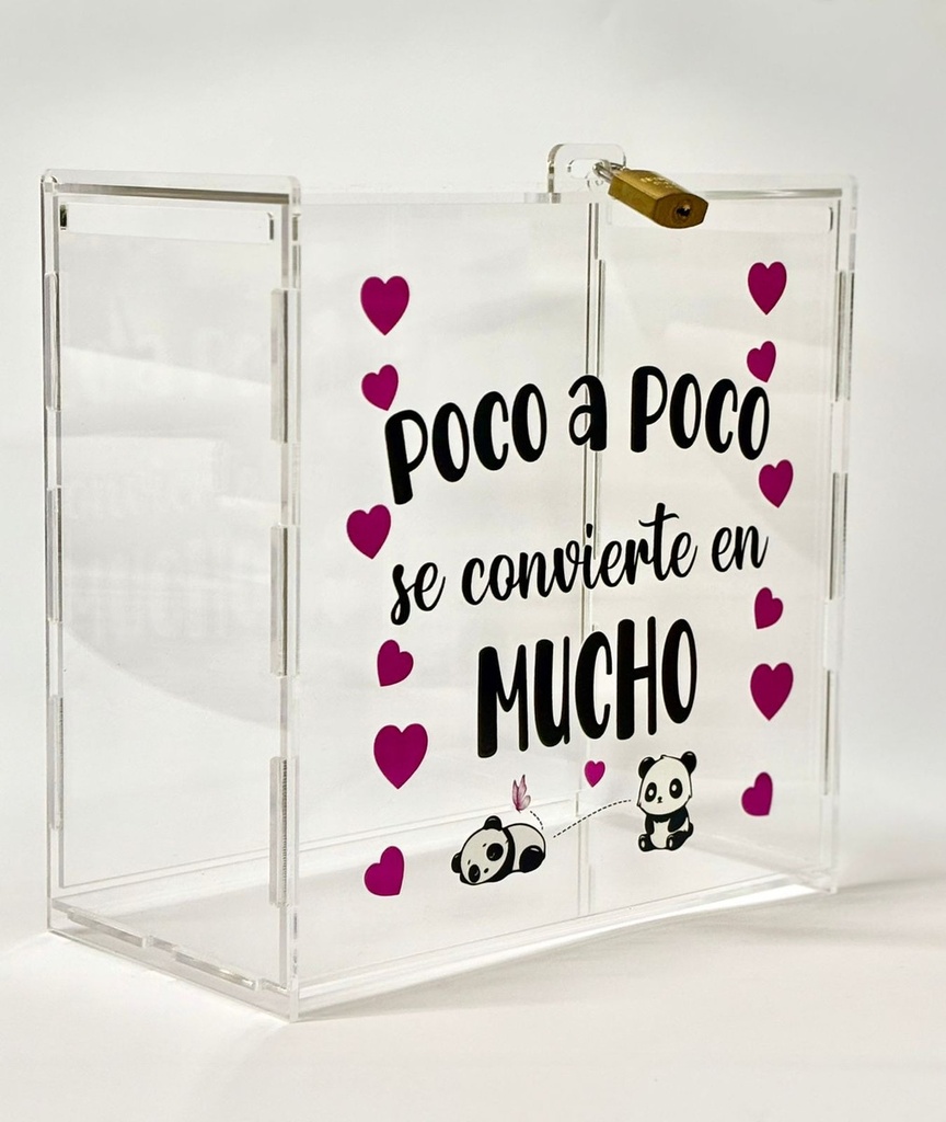 Caja Buzón Alcancía Frase: Poco A Poco Se Convierte En Mucho