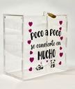 Caja Buzón Alcancía Frase: Poco A Poco Se Convierte En Mucho