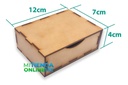 Caja Alhajero (12x4x7cm) Madera Mdf