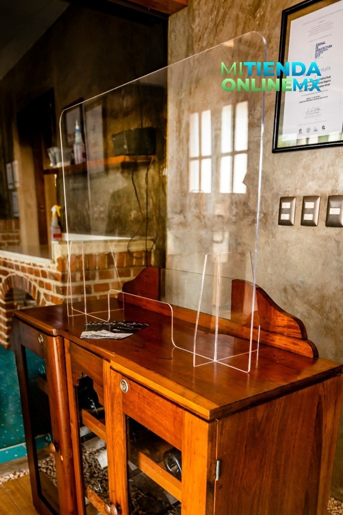 Mampara Protección Anticontagios. 120x75 Cm. Grosor 3 Mm