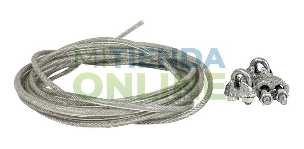 Cable De Acero Recubierto Y Nudo Mampara Protección Colgante