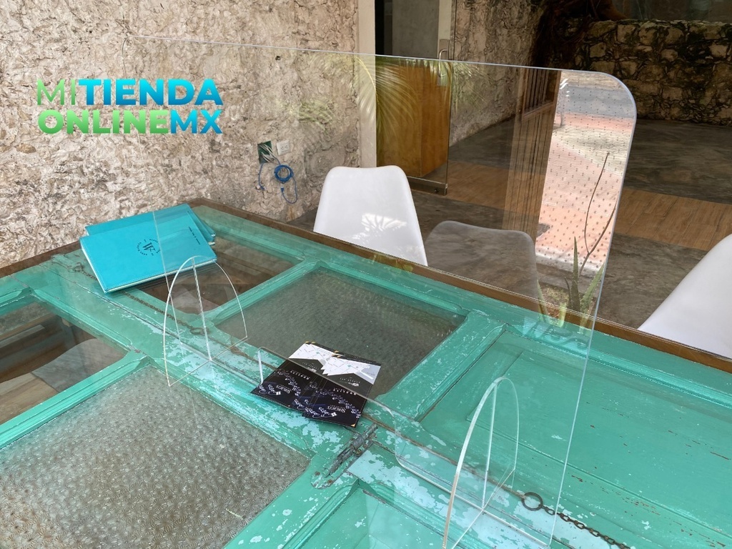 Mampara Acrílico Protección Sana Distancia 80x60 Grosor 3 Mm