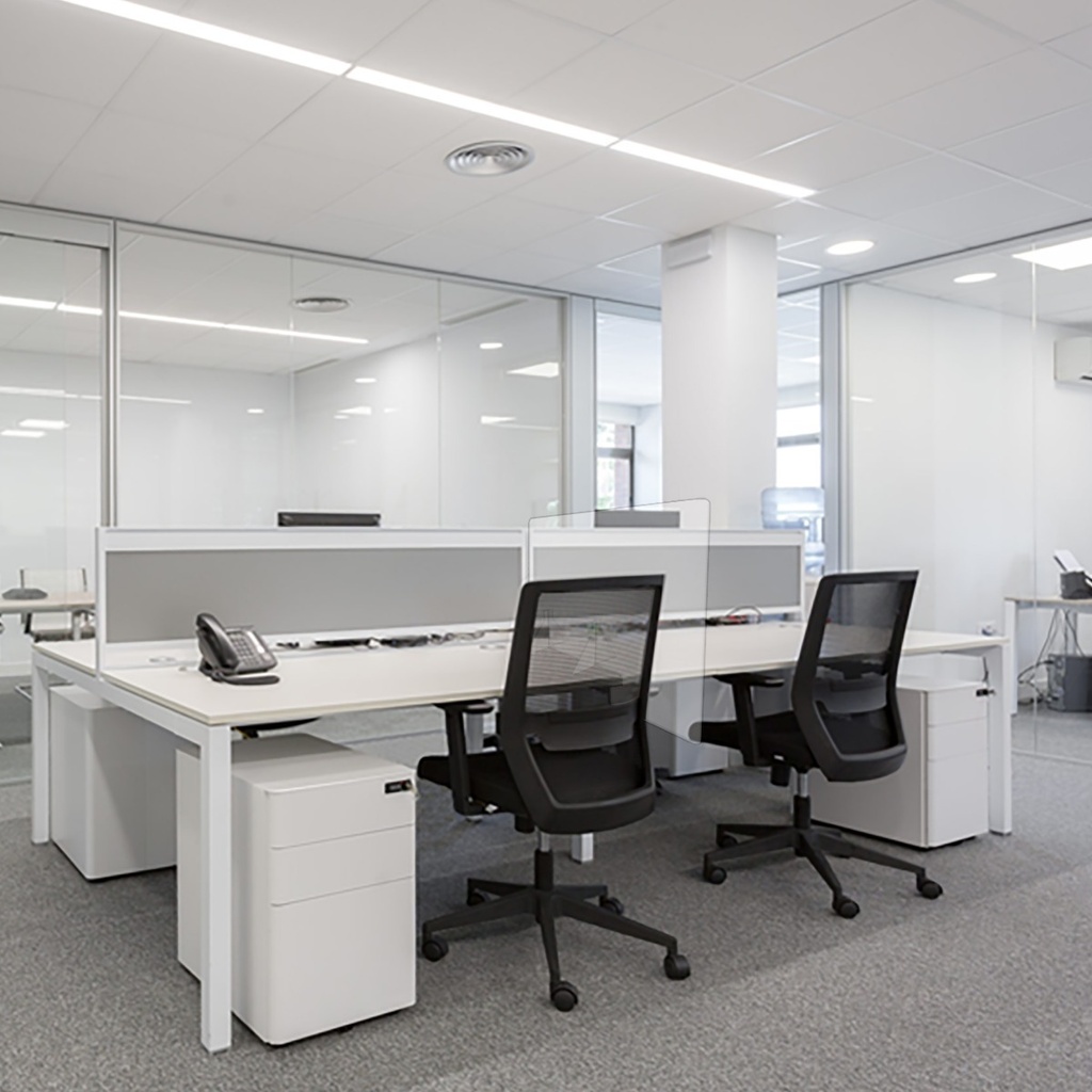 Mampara Protectora Para Escritorio Separador 65 Cm X 65 Cm