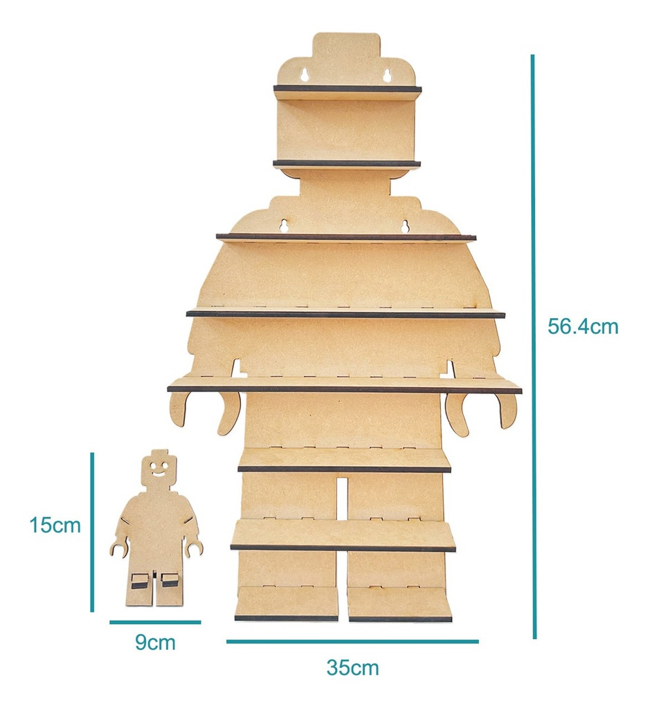 Repisa Organizadora Estanteria Para Juguetes - Mdf 6 Mm