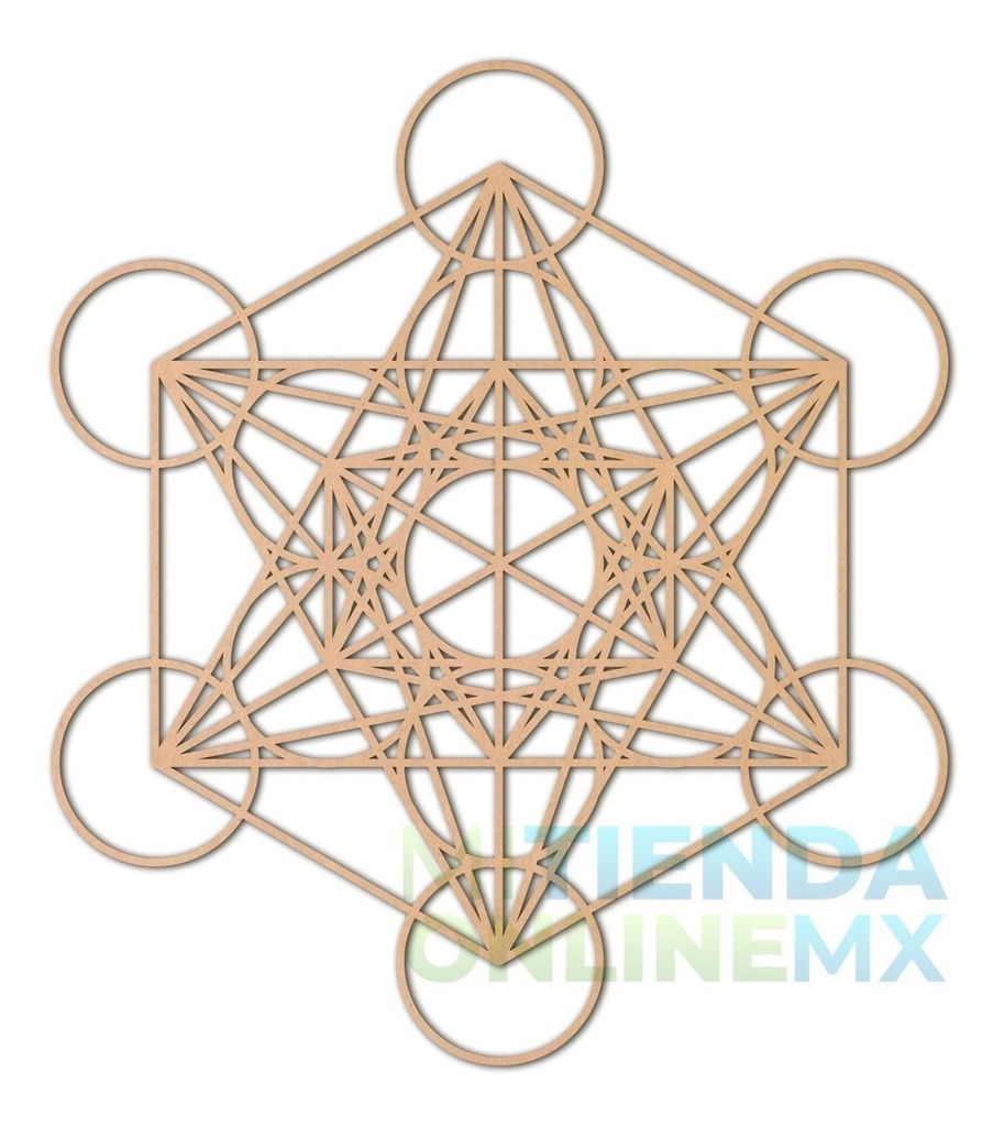 Cuadro Cubo Metatron Deco Muro Pared Decoración 50x44