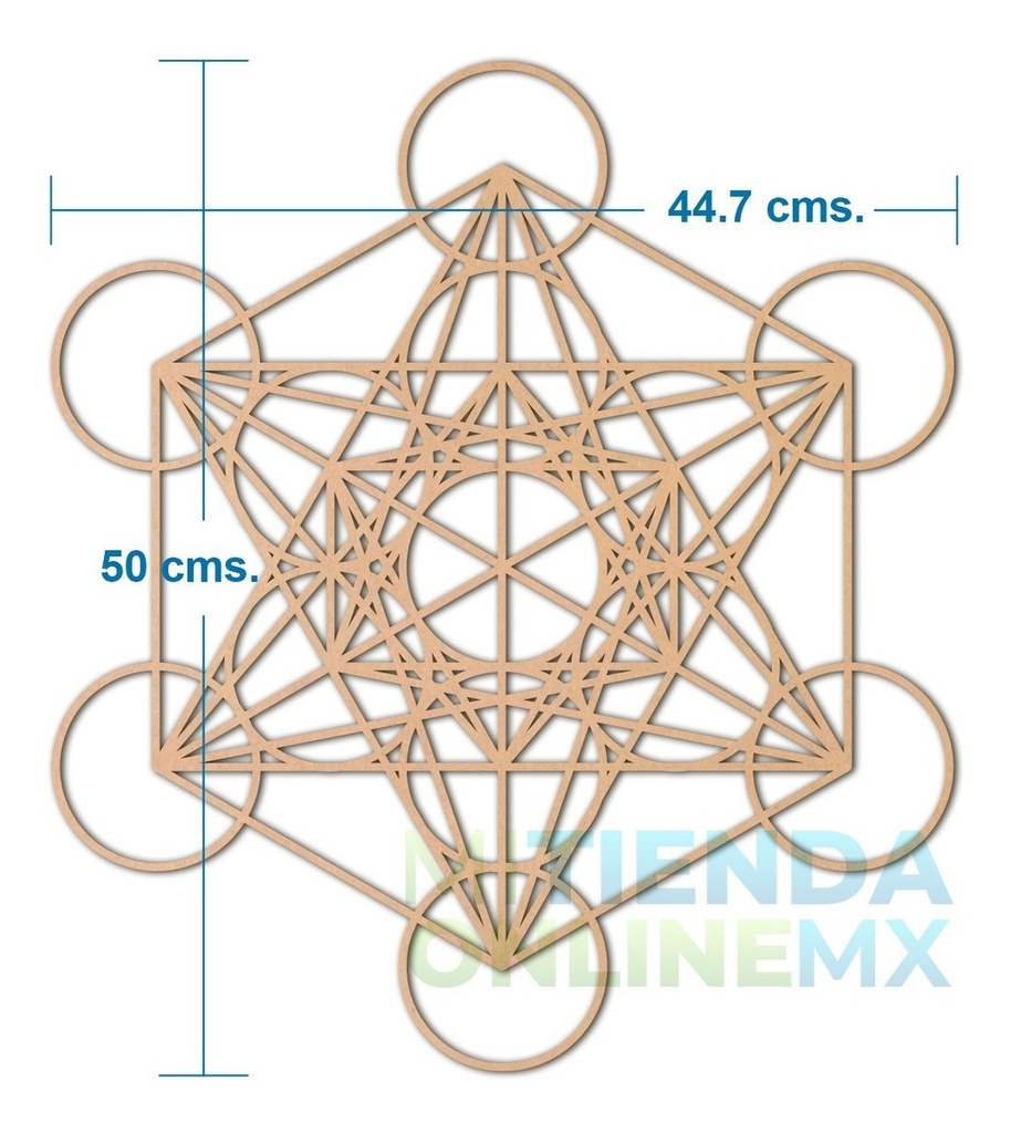 Cuadro Cubo Metatron Deco Muro Pared Decoración 50x44