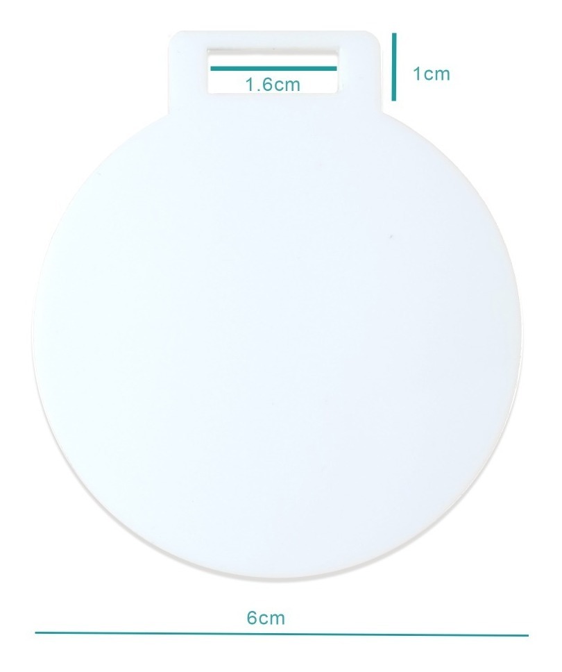 Medalla Acrílico Transparente 3mm 6cm Pack 30