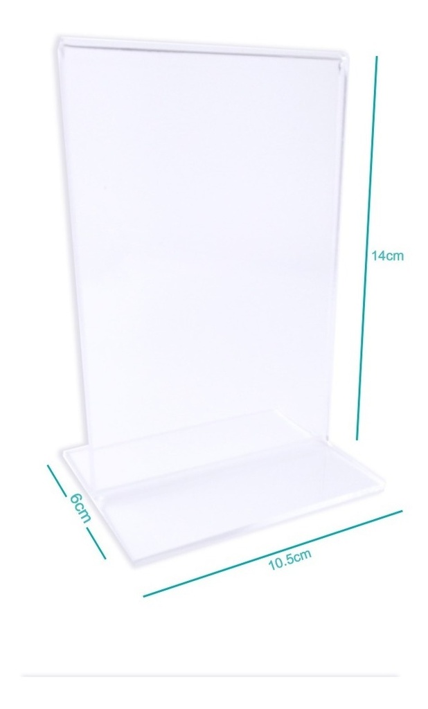 Porta Menú Doble Vista Acrílico 14 X 10.5 Restaurantes  M2