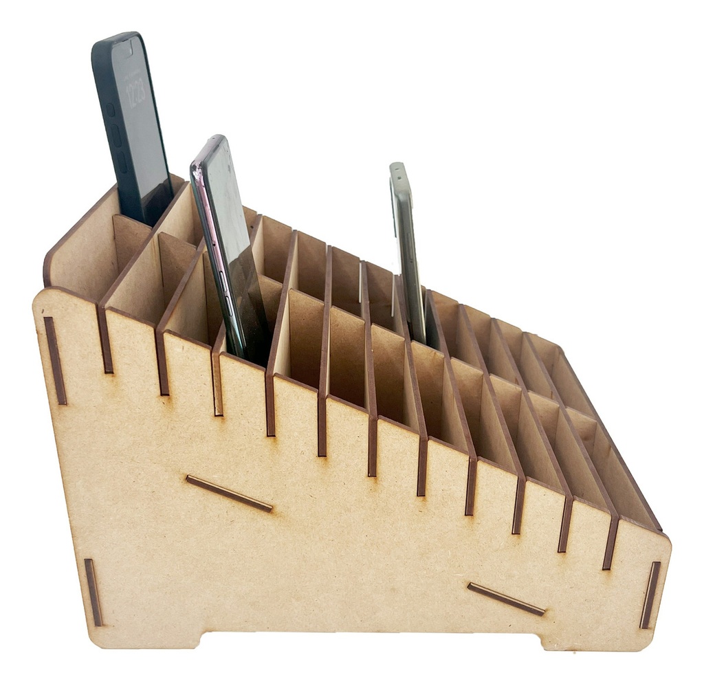 Caja Organizador Exhibidor Mdf Para 24 Teléfono Celular