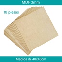 Lamina Panel Mdf 2.5mm 40x40 Cm 18 Ud. Corte Laser (pack 5) Natural