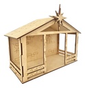 Nacimiento Navideño Pesebre Niño Dios Decoración Mdf 15cm