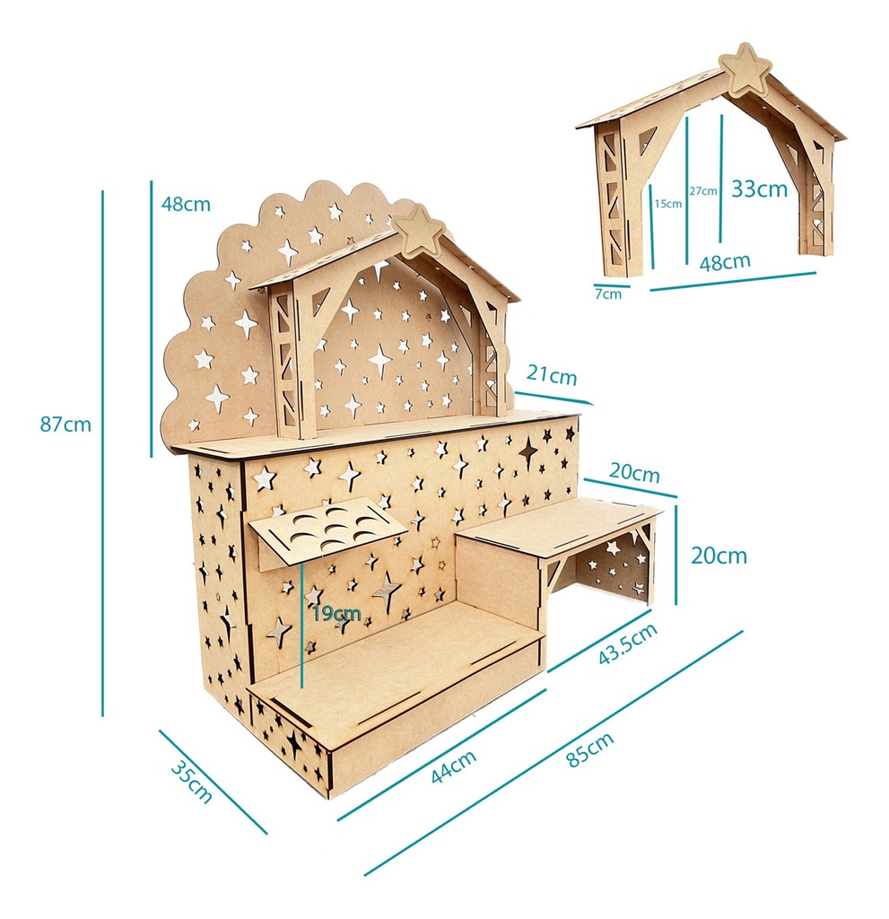 Nacimiento Navideño Pesebre Niño Dios Decoración Grande M1