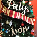 Letrero Decoración Navideña Nombres Personalizado 2 Ud. 30cm